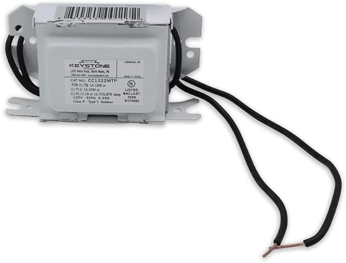 Replacement for SLI Sylvania Lighting 89g457 Ballast by Technical Precision - 120V Magnetic Ballast - Rapid Start Fluorescent Light Ballast - Operates 1 T8 and T12 Linear Lamps - 1 Pack