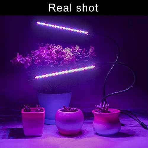 40W Grow Light LED Plant Grow Lights Full Spectrum for Indoor Plants, Auto ON Off with 3/9/12H Timer, 9 Dimmable Lightness Clip-On Desk Grow Lamp Bulbs