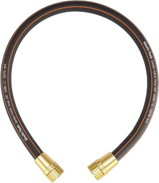 Giraffe Tools Leader Hose 2ft x 5/8", 24INCH Short Water Hose for Hose Reel Connecting 3/4 inch GHT Connector, Lightweight, Flexible with Female Female Fittings