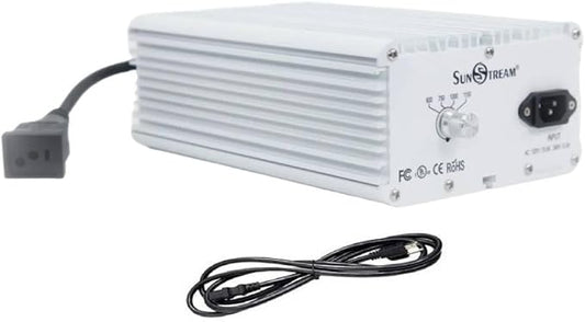 SunStream 1000 Watt HPS Light Dimmable Electronic Grow Light Ballast for Indoor Plant (White)