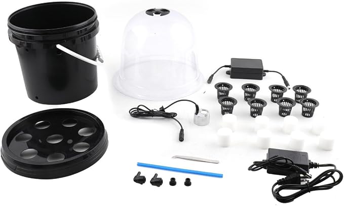 Hydroponics Seedling Cloning System Kit Fog Seedling Box 8 Holes 5L Soilless Hydroponic Equipment Seedling Cultivation, Aeroponic Propagation Kit Hydroponics Planting Growing Kit