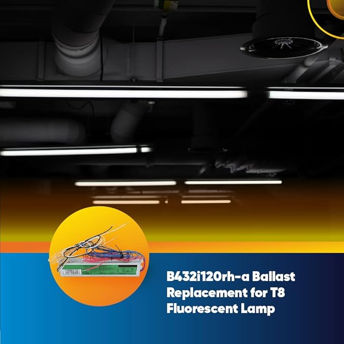 Technical Precision Replacement Ballast for Universal B432i120rh-a 120V Electronic Ballast for T8 Fluorescent Lamp - Operates 3 to 4 Lamps - 1 Pack