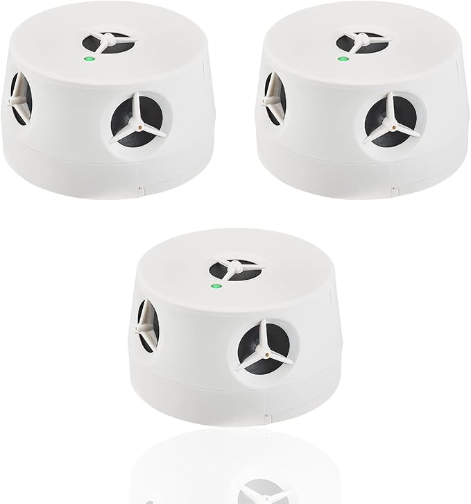 DigiMax 360° Rodent Repellent Mice Repellent Indoor ultrasonic Plug in with 5 Ultrasonic Speakers USB & Battery Powered Pest Control Basement Warehouse Storage Office Home (1 pc)