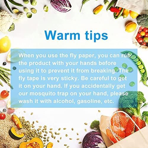 Dwcom 40 Pack Fly Trap, Fruit Fly Traps Indoor for Home, Fly Catcher Fly Strips Fly Tape Fly Paper Fly Ribbon Fly Traps Outdoor, Flying Insect Trap, Gnat Trap for Bug, Insect, Pest, Mosquito
