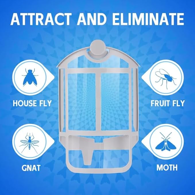 Zevo Indoor Insect Trap Refill Cartridges – 3 Refill Pack for Use with Zevo Indoor Plug-in Flying Insect Traps