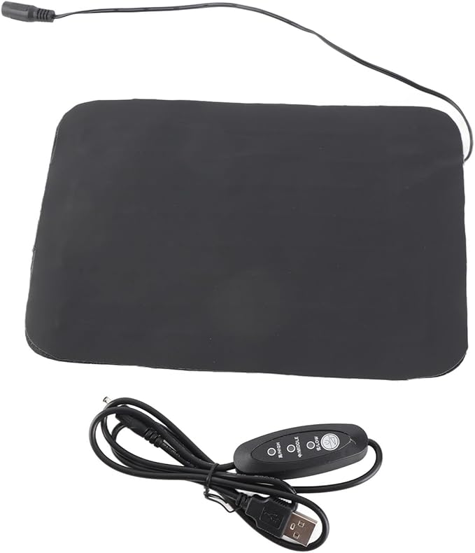 ZJchao Seedling Heat Mat 3 Gear Temperature Adjustment PU Leather Hydroponic Plant Heating Pad Ideal for Indoor Gardening (1522)