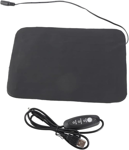 ZJchao Seedling Heat Mat 3 Gear Temperature Adjustment PU Leather Hydroponic Plant Heating Pad Ideal for Indoor Gardening (1522)