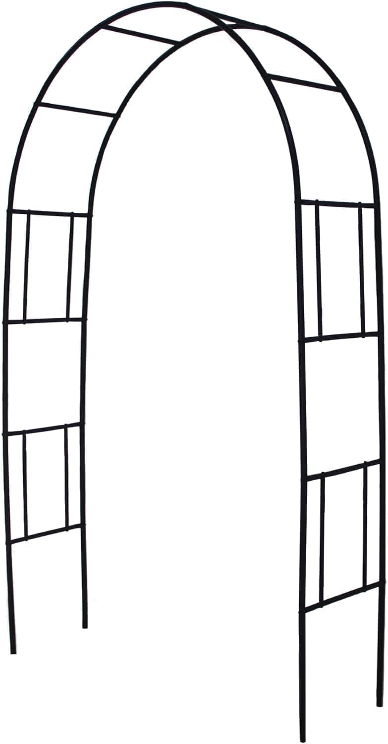 Metal Pergola Arbor Trellis, 7 Feet High x 4 Feet Wide, Garden Arch for Various Climbing Plant Wedding Garden Lawn Backyard Arch Bridal Party Decoration Arbor