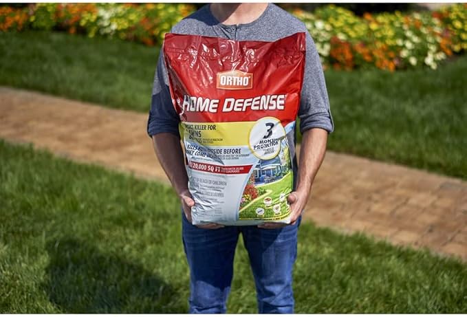 Ortho Home Defense Insect Killer for Lawns Granules - Treats up to 10,000 sq. ft., Lawn Insect Killer Kills Ants, Ticks, Fleas, Spiders, Centipedes & Other Listed Bugs, Fast Acting, 10 lbs.