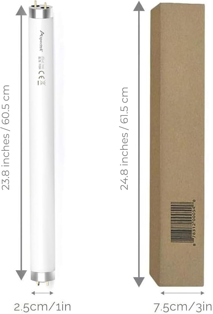 ASPECTEK Bug Zapper Replacement UV Lamp Bulbs – Light Tubes for 40W Electronic Insect Killers – Fits ASIN B07KSRFJ9Y, 2-Pack