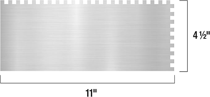 QEP Comfort Grip Stainless Steel Trowel Square Notch 1/4" x 1/4" x 1/4"
