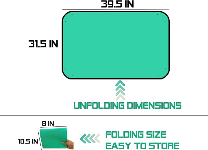 OXIHOUSE&CO- Repotting Mat, 39.5"x31.5", Green, Dirt Control, Perfect for Indoor & Outdoor Plants, Easy Storage, Durable Design - Portable Potting Tray for Gardening Lovers