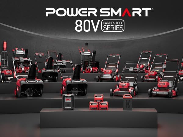 Powersmart 80V 21IN Brushless Cordless Lawn Mower Battery Lawn Mower with 6.0Ah Battery and Charger