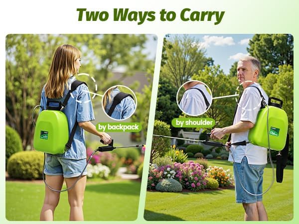 Battery Powered Backpack Sprayer 3 Gallon, Electric Lawn & Garden Sprayer with 4 Nozzles, 3 Modes, USB Rechargeable, Portable Yard Sprayer for Weed Killer, Fertilizer, Cleaning, Watering