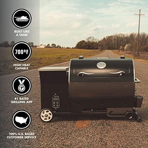 recteq Pellet Grill - Road Warrior 340 + Cover, Portable Electric Pellet Smoker Grill, BBQ, Wood Pellets, Sear, Smoke, and More