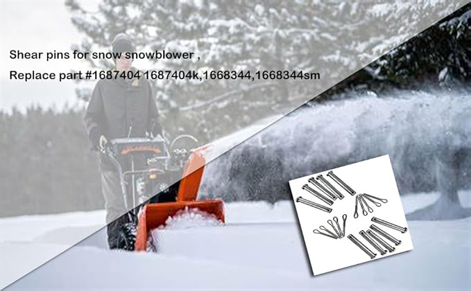 Replacement Snowthrowers Simplicity or Snapper Shear Pins for 703063, 1668344, 1686806yp 10 Pack