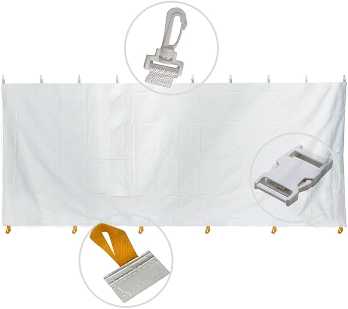 TentandTable 20 Foot x 20 Foot Party Tent Sidewall Kit, Complete 4 PVC Vinyl Wall Set - 2 Solid & 2 Window 7' Side Walls, Fits Commercial Standard Event Outdoor Canopy Tents, Tent Not Included