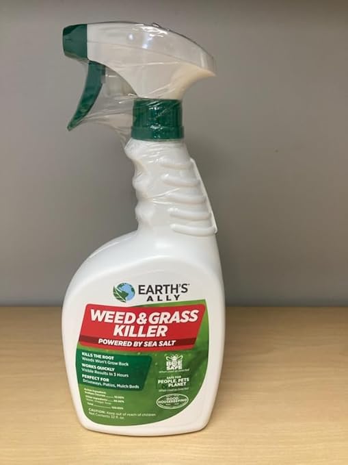 Earth's Ally Weed and Grass Killer Spray | Ready-to-Use | Natural Non-Selective Herbicide | Environmentally Safe Weed Killer | Pet Safe | Bee Safe (32 fl. oz. Ready-to-Use)