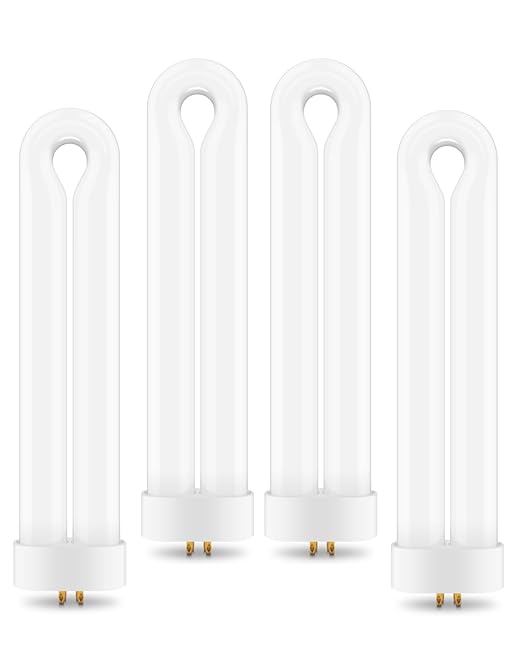 4 Pack Replacement Bulbs FUL15W BL with 4 Pin Base, Indoor Outdoor 15W U Shape Lamp Tube Compatible with T6 T8 T9