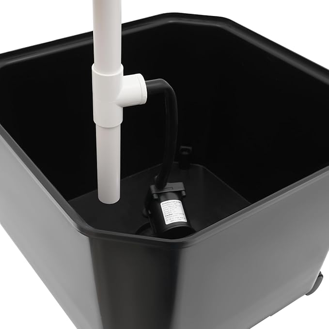 Hydroponics Tower | 10 Layer 50 Plants Indoor Vertical Tower System Kit | Vertical Hydroponic Grow Tower Aeroponic Tower for Herbs | with Pump and 11.89 GAL Water Tank | 4 Wheels | Grey