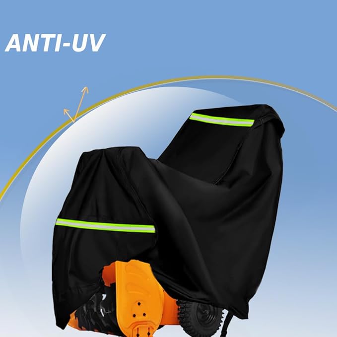 Snow Blower Cover Large Heavy Duty 600D Waterproof Universal Snow Thrower Cover,Outdoor Snowblower Cover fit Most Two Stage Snowblowers(66.92" L x 33.07" W x 51.18" H)