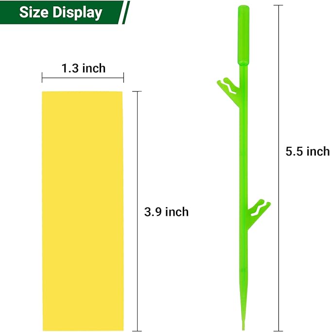 30PCS Fruit Fly Traps for Indoors Gnat Traps for House Indoor Yellow Sticky Traps for Plants Catcher for Whiteflies Fungus Gnat Mosquitoes Thrips... Stake Holders Included
