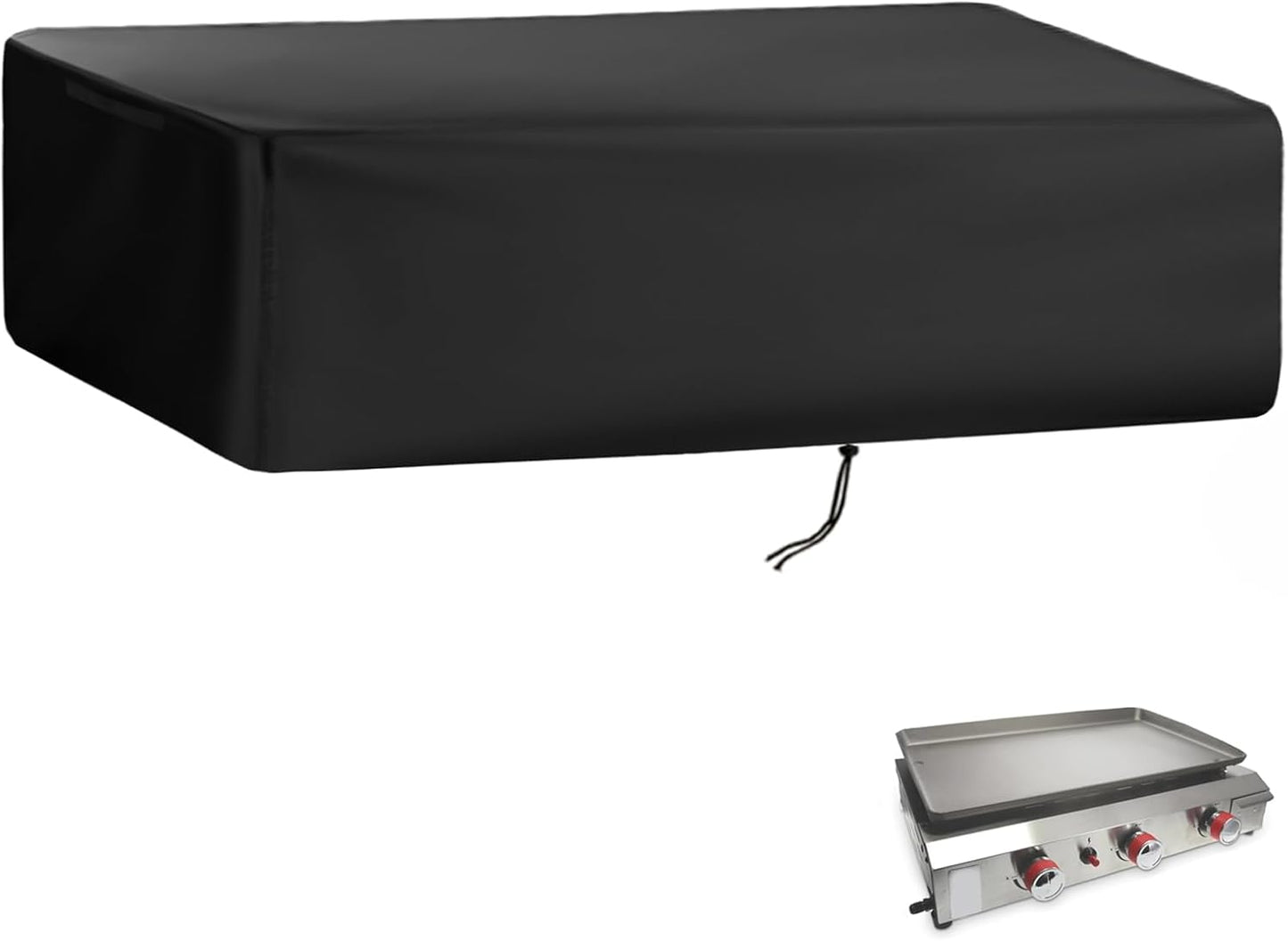 Grill Cover for GasOne 26 in Flat Top Gas Grill with 3 Burners, Heavy-Duty 600D Tabletop BBQ Cover for Gas One Portable Tabletop Griddle