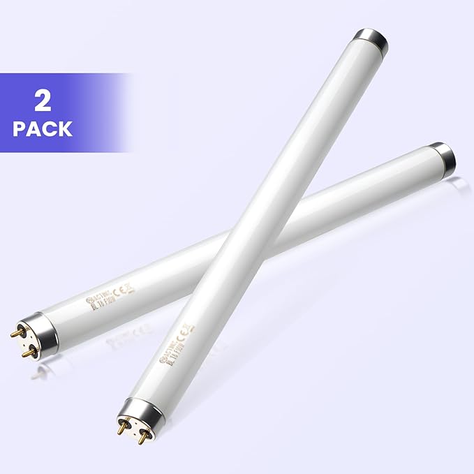 LiBa Bug Zapper Replacement Bulb Light Tube 10W for 20W Electronic Bug Zapper, T8 UV Lamp Bulbs for Indoor Outdoor Mosquito Zapper Lamp (2 Pack), Fit LiBa Bug Zapper Indoor