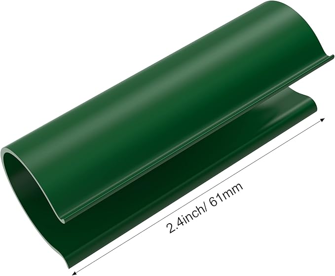 Jetec 64 Pieces Pool Cover Clamps for Above Ground Pools PVC Pipe Clips for Greenhouses, Row Covers, Shelters, Bird Protection, 2.4 Inches Long(1/2 Inch,Green)