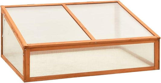 Greenhouse 39.4x25.6 x15.7 Firwood,Wood Cold Frame Greenhouse,Garden Portable Mini Greenhouse Cabinet, Raised Flower Planter Shelf Protection for Outdoor Indoor Use