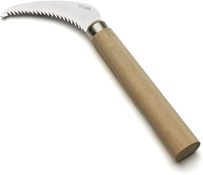 Japanese Saw Hand Saw - 8” Root Cutter with Sharp 2.75” Serrated Stainless Steel Blade and 30-Degree Cutting Angle - Garden Tools for Gardening and Landscaping by Kings County Tools