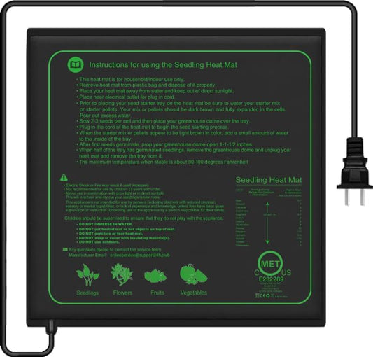 1 Pack Seedling Heat Mat for Seed Starting,20" x 20.75" Waterproof Heating Pad for Indoor Plants Germination(L)