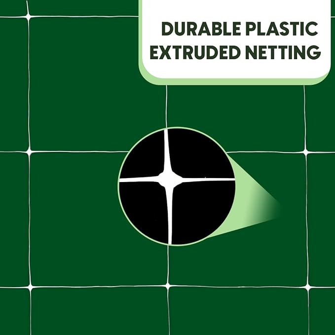 Trellis Netting, Aaamazing Netting, Scrog Net, Trellis Net, 5ft x 4920ft Roll, for Climbing Plants, Cut Flower Support, Garden, Grow Pea, Bean, Grape Vine, Mesh, Heavy Duty, 6x6 Inch Squares
