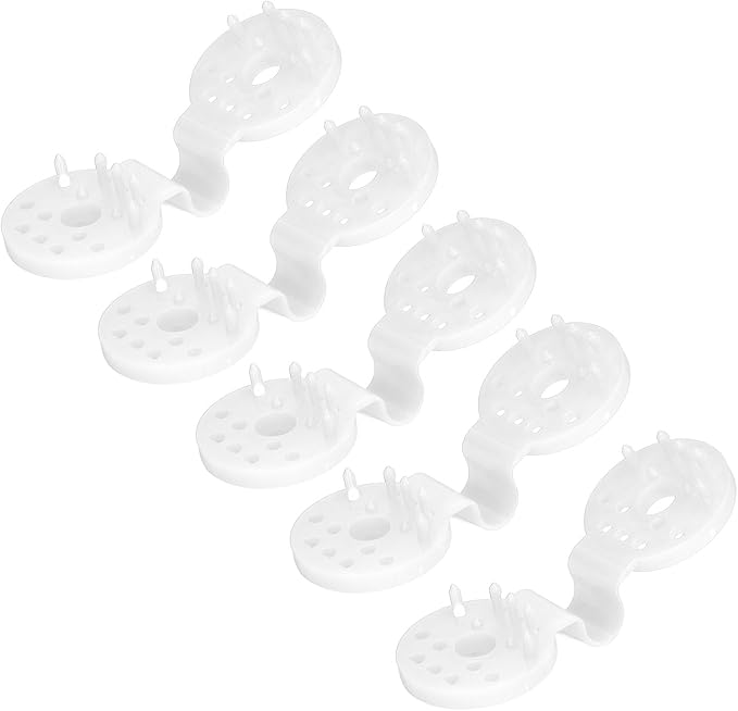 100pcs Shade Cloth Plastic Clips Heavy Duty Lock Grip, Bird Proof Shade Cloth Sunshade Clips for Outdoor Garden Greenhouse (White)