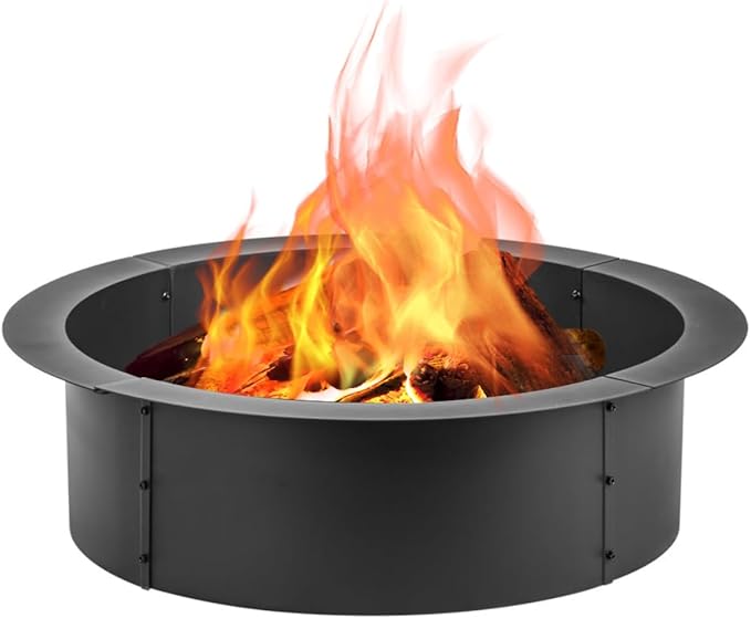 36 inch Fire Pit Ring, Firepit Ring for Camping, Wood Burning Fire Pit for Outside,Yard,Garden,Outdoor Fireplace