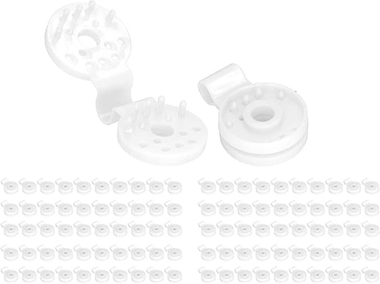 100pcs Shade Cloth Plastic Clips Heavy Duty Lock Grip, Bird Proof Shade Cloth Sunshade Clips for Outdoor Garden Greenhouse (White)