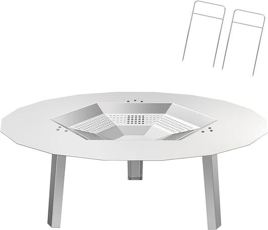 One-Piece 19.5" Heat Deflector Replacement for Solo Bonfire 19.5" Stove Fire Pit,Stainless Steel Heat Diffuser Accessories with 3 Support Leg for Most 19.5inches Outdoor Indoor Backyard Fire Pit
