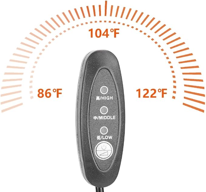 Reptile Heat Pad, Under Tank Terrarium Heating Mat Hermit Crab Heater Non Adhesive with Temperature Adjustment for Small Animals Turtle Tortoise Snakes Lizard Frog Gecko Amphibians Plant Warmer