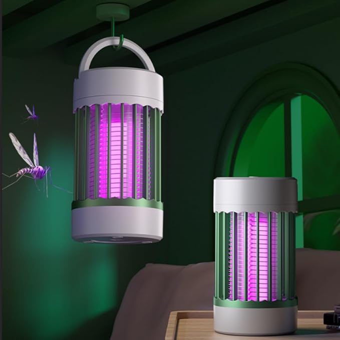 Bug Zapper Out- Portable Electric Mosquitoes and Flying Insect Trap Light | High Powered Wireless Killer Lamp | Must Haves for Kitchen, Camping, Room, Home Rechargeable Indoor