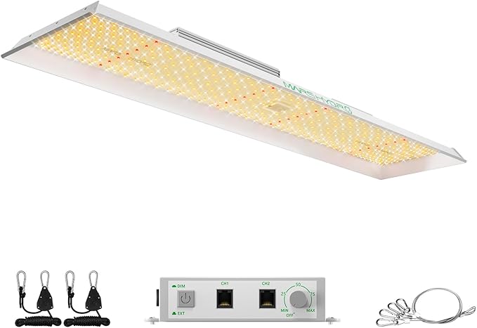 MARS HYDRO TSL2000 300W Led Grow Lights for Indoor Plants, Full Spectrum Dimmable Daisy Chain Growing Lamps for Seed Starting Vegetables Bloom in 4x2/5x3 Grow Tent Greenhouses