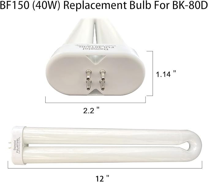 12 inch 40W BF150 Replacement Bulb Compatible Flowtron BK-40; BK-80D 80W,MC9000,Stinger b4040, FUL40T8/BL