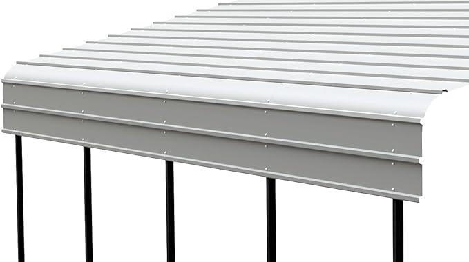 Carport 12 x 20 x 7 ft Charcoal Sturdy All-Steel Heavy Duty Canopy Shelter with Metal Frame for Parking a Car, SUV, Truck, Boat, Motorcycle, and Other Vehicles Outdoor in Your Driveway