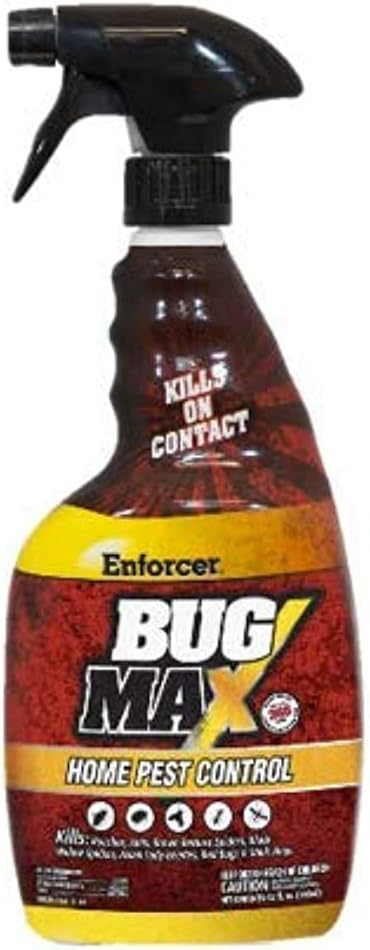 Enforcer BugMax Home Pest Control - EBM128 (Case of 4) - Kills Roaches, Ants, Fleas, Ticks, termites, Carpenter Ants, Brown Recluse Spiders, Black Widows, Carpenter Bees and Bedbugs