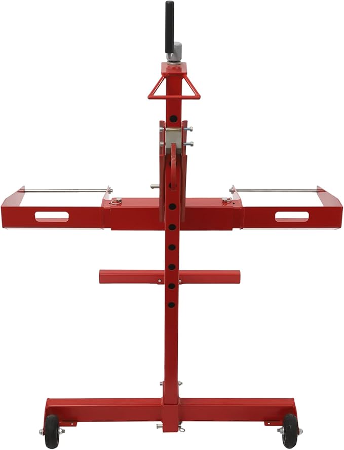 Lawn Mower Lift, 450Lbs Lawn Mower Lift Carbon Steel Lift Jack Lawnmower Lift Tool Adjustable Lawnmower Lifts w/Telescopic Design for Garden Tractors All-Terrain Maintenance and Repair(450LBS)