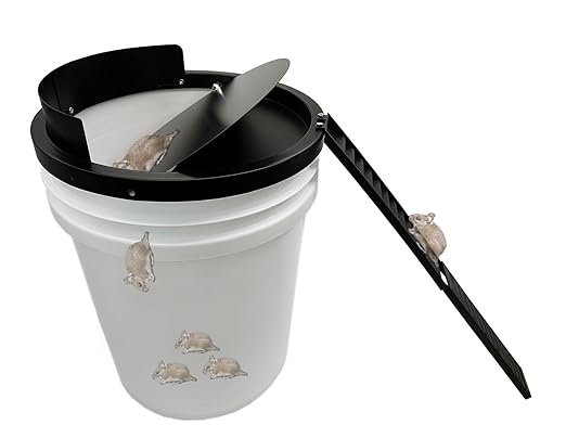 Bucket Lid Mouse Trap Metal 5 Gallon Bucket lid,Strong Metal Material That Cannot be Bitten, auto Reset, Repeat Catch, Indoor Outdoor, (1pack)