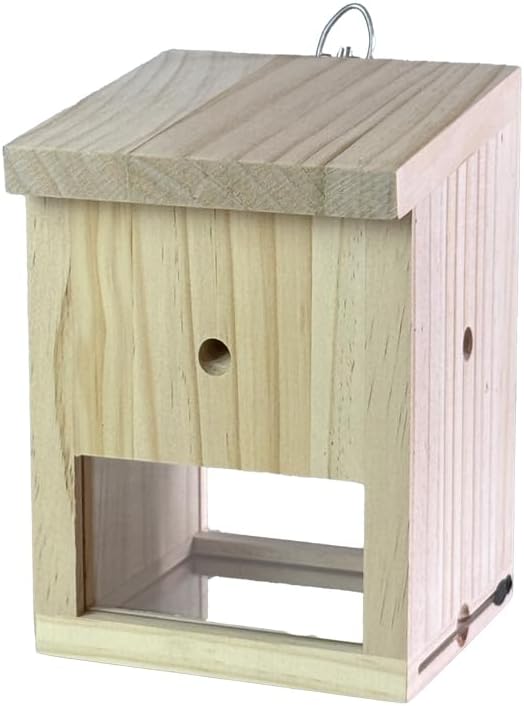 Carpenter Bee Observer, Untreated Pine Wood Device for Garden & Farm, Monitor Bee Activity to Protect Wood Structures from Damage