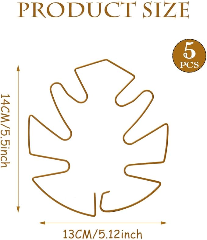 Spiritlele 5 Pcs Gold Plant Stem Support Holder Set Monstera Plant Support Clamp Growth Accessories for Indoor Plants Small