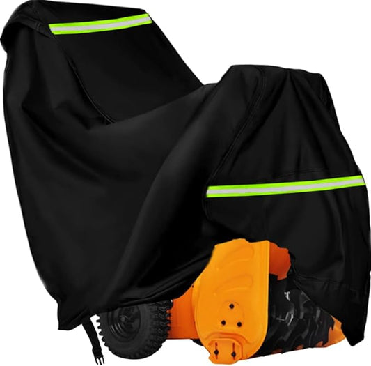 Snow Blower Cover Large Heavy Duty 600D Waterproof Universal Snow Thrower Cover,Outdoor Snowblower Cover fit Most Two Stage Snowblowers(66.92" L x 33.07" W x 51.18" H)