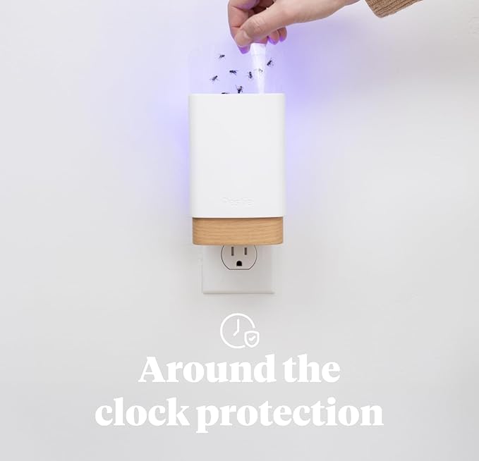 Pestie Flying Insect Trap, NanoPulse Tech Attracts & Kills Flies, Fruit Flies & Gnats, 24/7 Fly Trap with UV Light, Modern, Mess-Free Design, Easy Cartridge Swap (1 Device & 2 Cartridges)