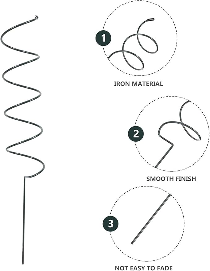 Tomato Twist Stake, Twisted Tomato Stakes Plant Supports, Tomato Cages Climbing Stake, Plant Support for Potted Plants Tomato Rose Vine, Plant Support Stakes for Potted Plants (10pcs)